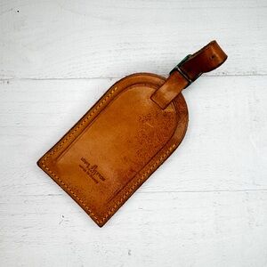 Vintage Louis Vuitton Vachetta Leather Luggage Tag – Made in France